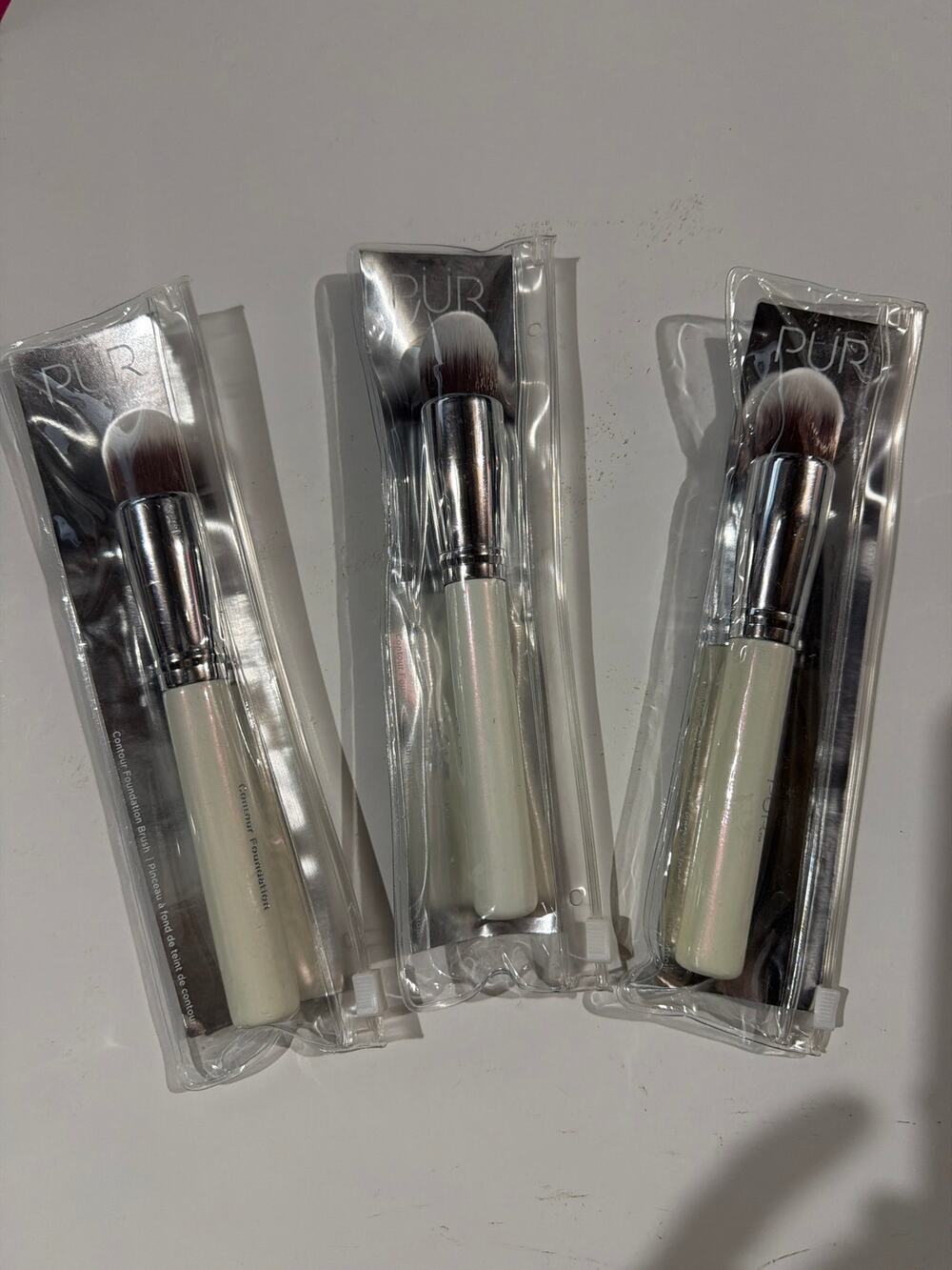 PUR Contour Make Up Cosmetics Foundation Brush Set of three NEW